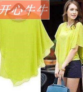 2020 summer women ruffles chiffon blouses  tops XXL
