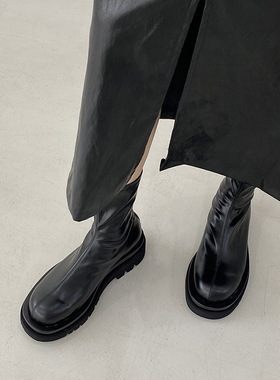 ladies boots women short boots欧美厚底弹力靴马丁靴切尔西短靴