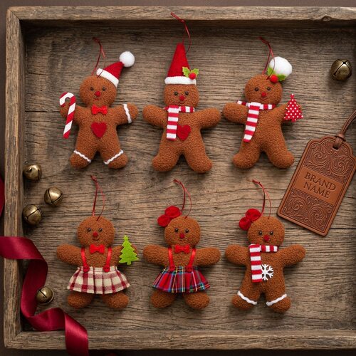 Christmas Decorations Gingerbread Man Doll Small Pendant