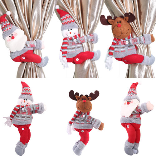 Christmas decoration curtains, door curtain buckles, window