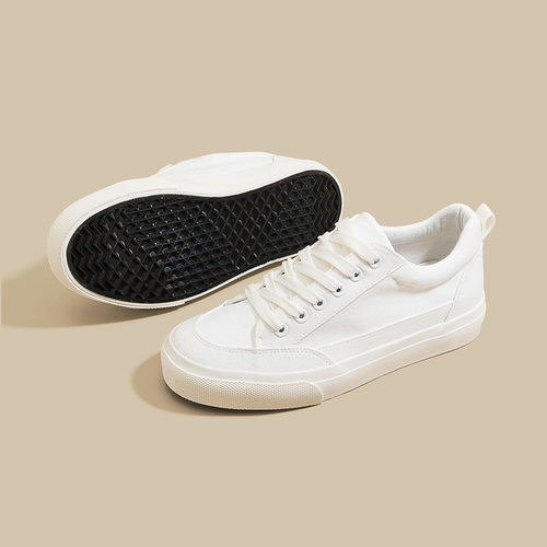 Couple's white shoes, spring casual women's shoes, low top