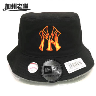 New Era纽亦华春季新品 MLB羊羔绒渔夫帽NY盆帽男女情侣双面可戴