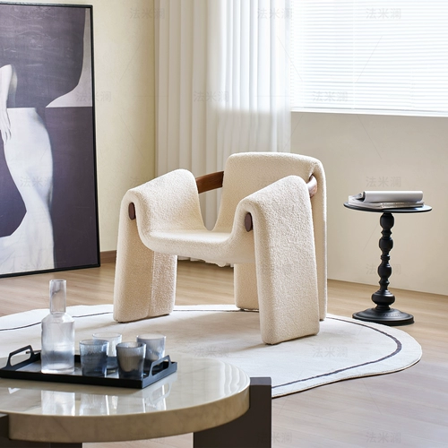 Диван для отдыха из натурального дерева, ткань для домашнего использования для гостиной для спальни, французский стиль, простой и элегантный дизайн