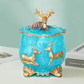 家用桌面垃圾桶迷你高档办公室杂物桶高颜值卧室床头带盖收纳桶