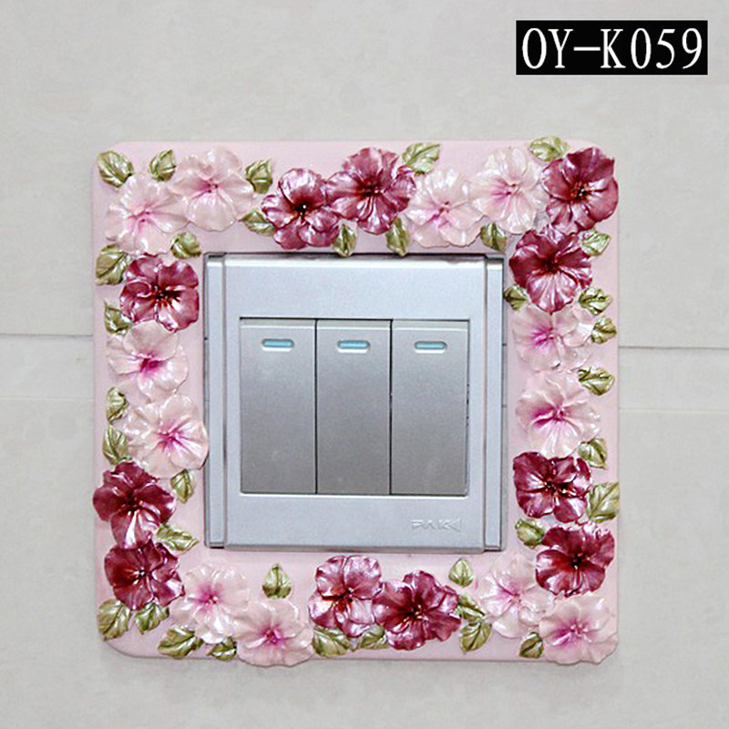 欧式开关贴亚克力墙贴插座贴高档开关套创意保护套防尘罩装饰品