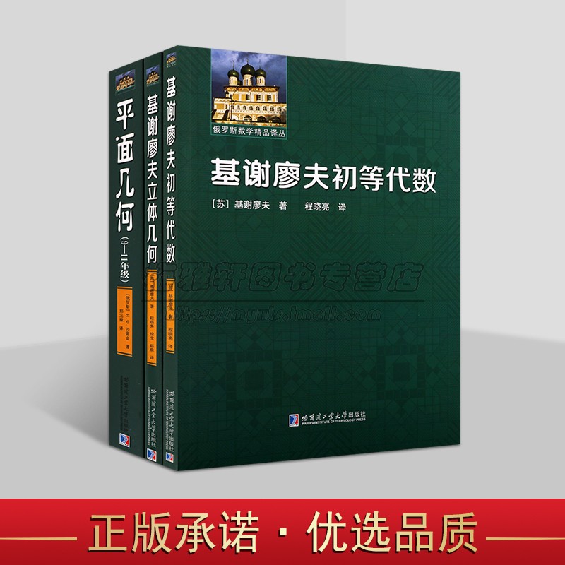 俄罗斯数学精品基译丛套装3册高中数学基谢廖夫立体几何初等代数平面几何难题分析解答哈工大出版社