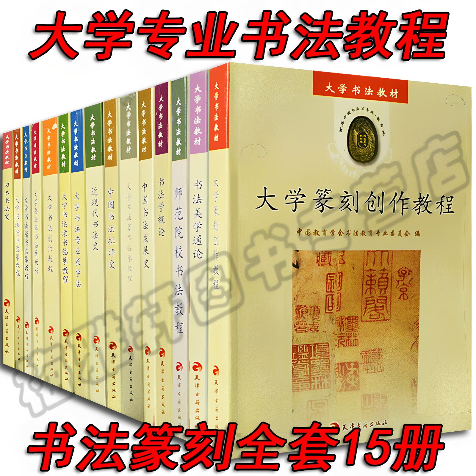 正版大学书法教程全套15册 教科教材 中国书法理论体系考研篆刻装裱临摹隶书篆书楷书草书行书入门基础技法历史知识研究书籍