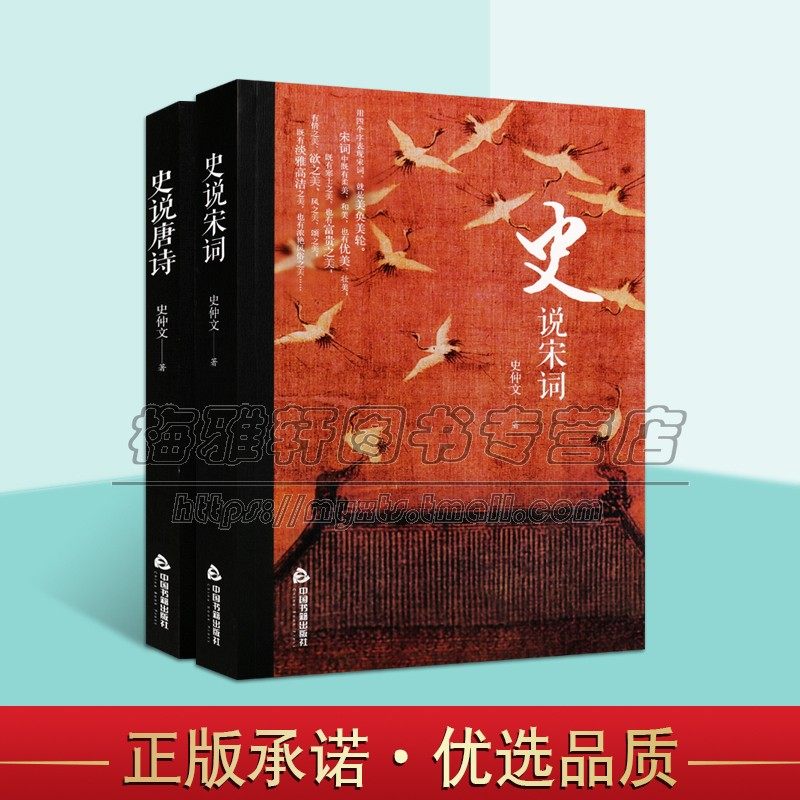史说唐诗+史说宋词中国古代古典唐诗宋词曲文学发展历史理论研究分析古诗词全集李白居易杜甫王维韩愈柳宗元解读鉴赏唐诗百话书籍