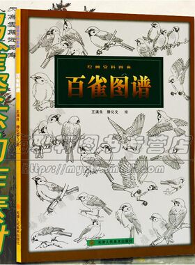 麻雀姿态动作素材百雀图谱 绘画麻雀家雀黄雀鸟类工笔白描线描画资料素材工笔画麻雀绘画姿态动作变化解剖雀图谱写画法技法书籍