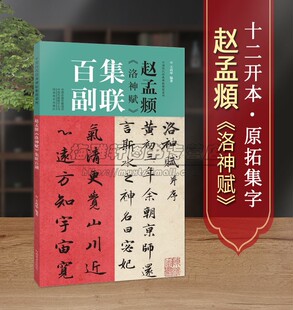 赵孟頫洛神赋集联百副 对联中国历代经典碑帖集联柳体楷书毛笔字帖 学生初学入门临摹书法教程成人临摹范本放大版集字描红教程