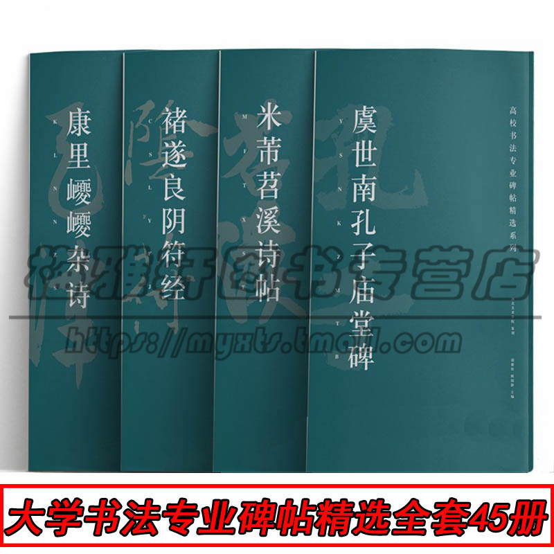 高校书法专业碑帖精选45册历代碑帖字帖书法经典临摹原碑帖拓本中国书法大全集王羲之赵孟頫等初学者临习学习教程教材作品集书籍