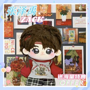 TOP登陆少年张泽禹小宝20cm棉花娃娃可爱帅气TF三代爱豆公仔礼物