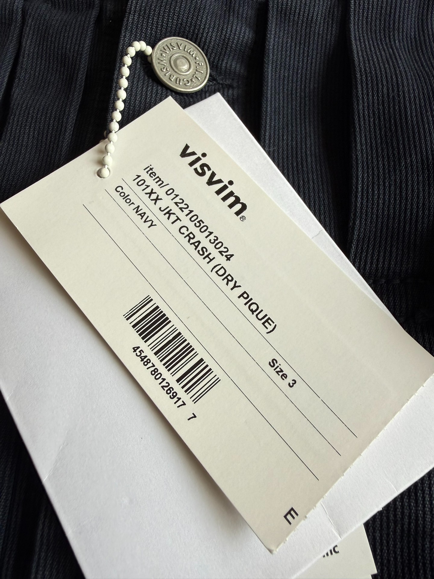visvim 101xx Jacket Crash Dry Pique — front