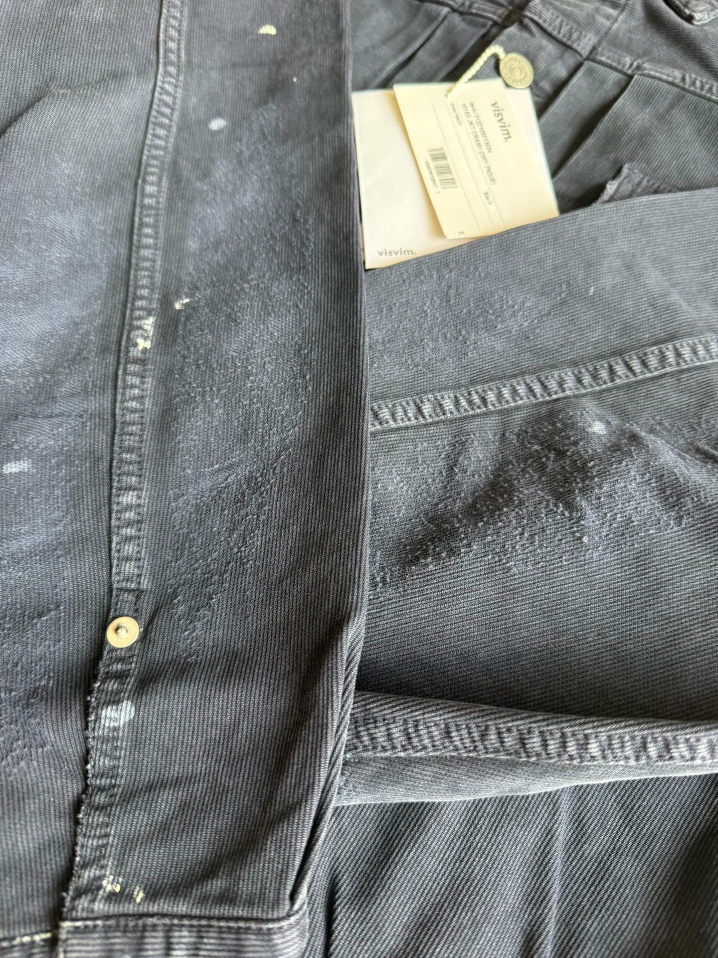 visvim 101xx Jacket Crash Dry Pique — detail