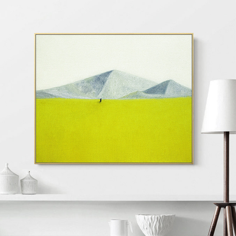 旅人印象创意抽象北欧风格意境装饰画文艺风客厅背景挂画卧室壁画
