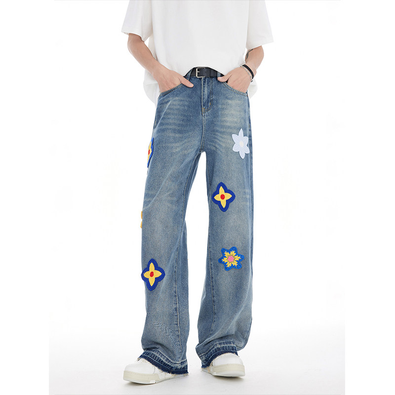 XZ607-1-DGNZK108-P6889主推款绣花款牛仔裤，男装牛仔裤，星座607-1
