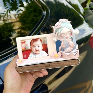 正品泡泡玛特SKULLPANDA进退之门系列车载老师停车号码牌摆件