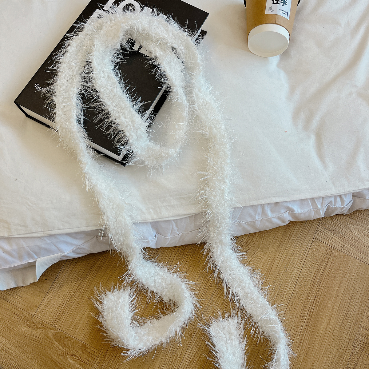 毛绒围巾百搭女士秋冬