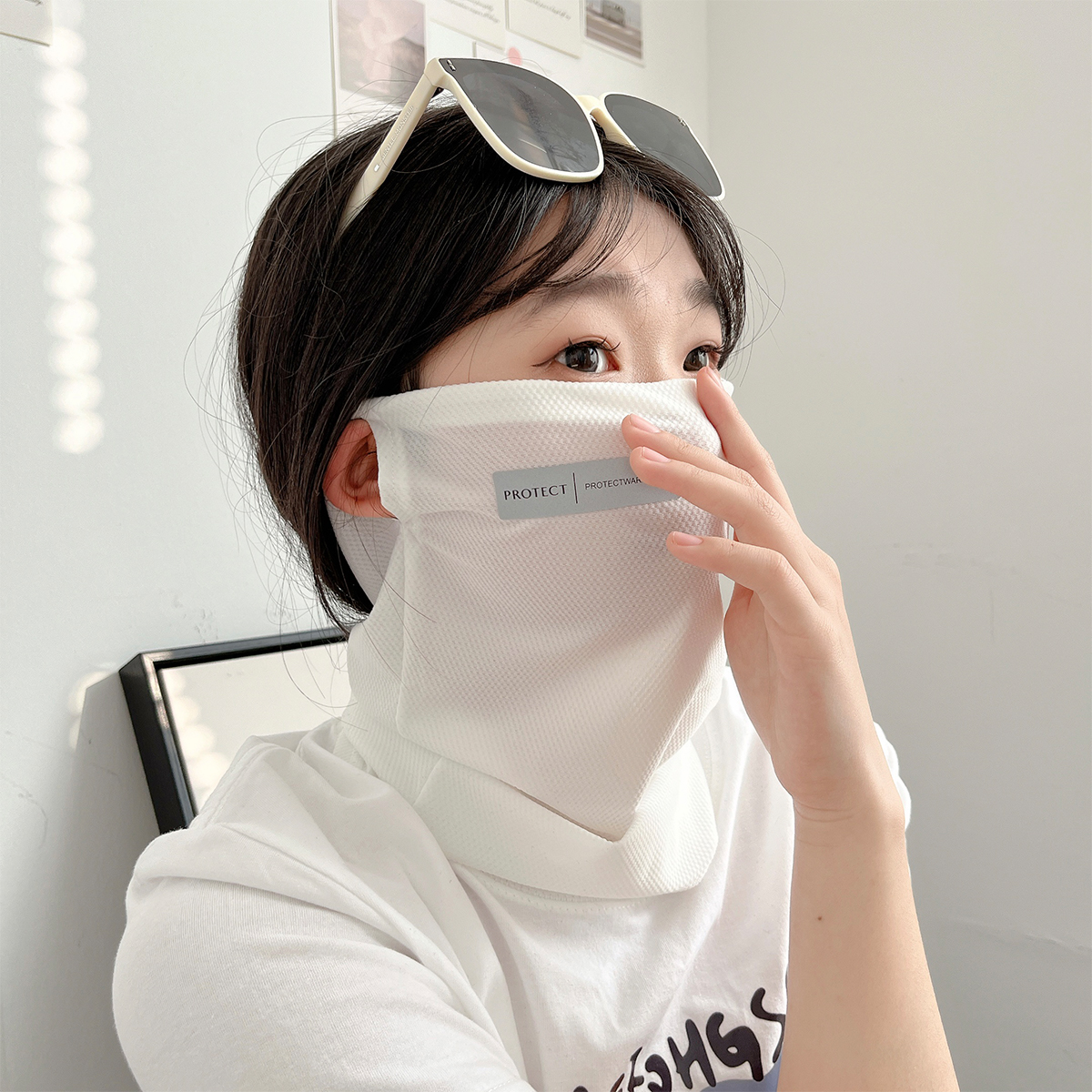 卖围巾的小女孩韩版女士面罩