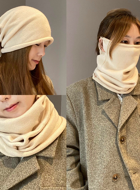 脖套女冬季户外骑车防风保暖头带挂耳式面罩加厚百变护颈围脖冬天