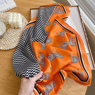 西装 高级质感潮流百搭女70方巾搭配衬衫 领带飘带 薄款 2025春夏新款