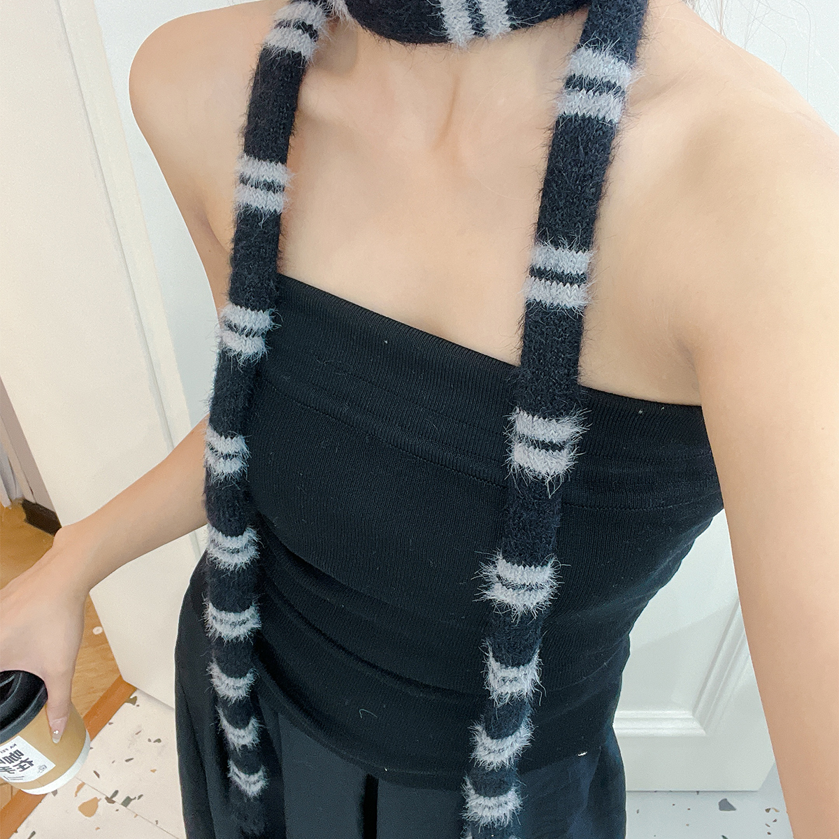 毛绒围脖辣妹女士秋冬