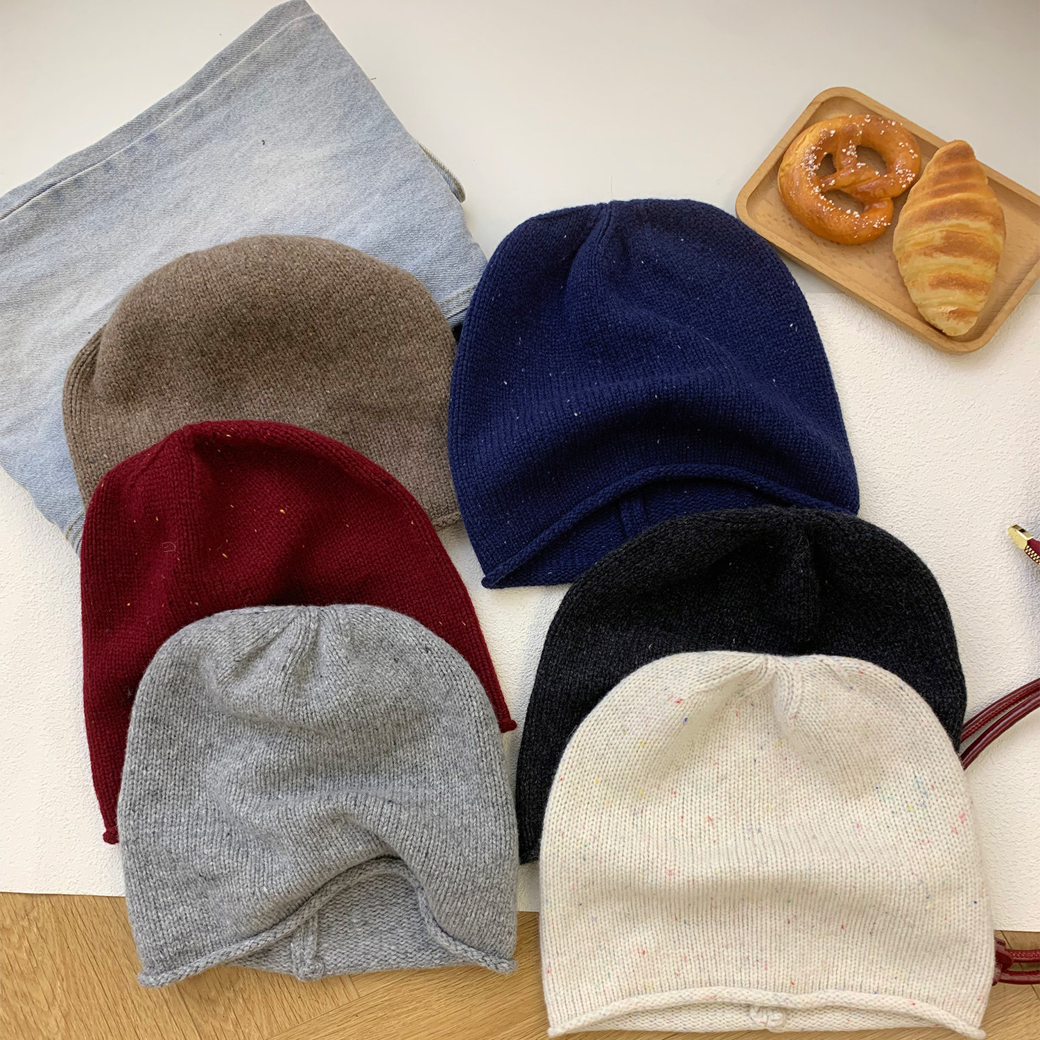 2025纯羊毛卷边堆堆帽子女秋冬季保暖百搭显脸小针织冷帽包头帽,服饰配件/皮带/帽子/围巾,帽子,淘宝优惠券,粉丝福利购,淘宝优惠卷