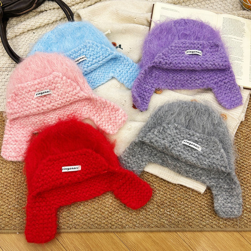 韩版百搭保暖防寒套头帽毛线帽子