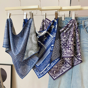 韩系复古三角巾屁帘女春秋季高级感叠穿牛仔裤时髦百搭半身裙屁帘