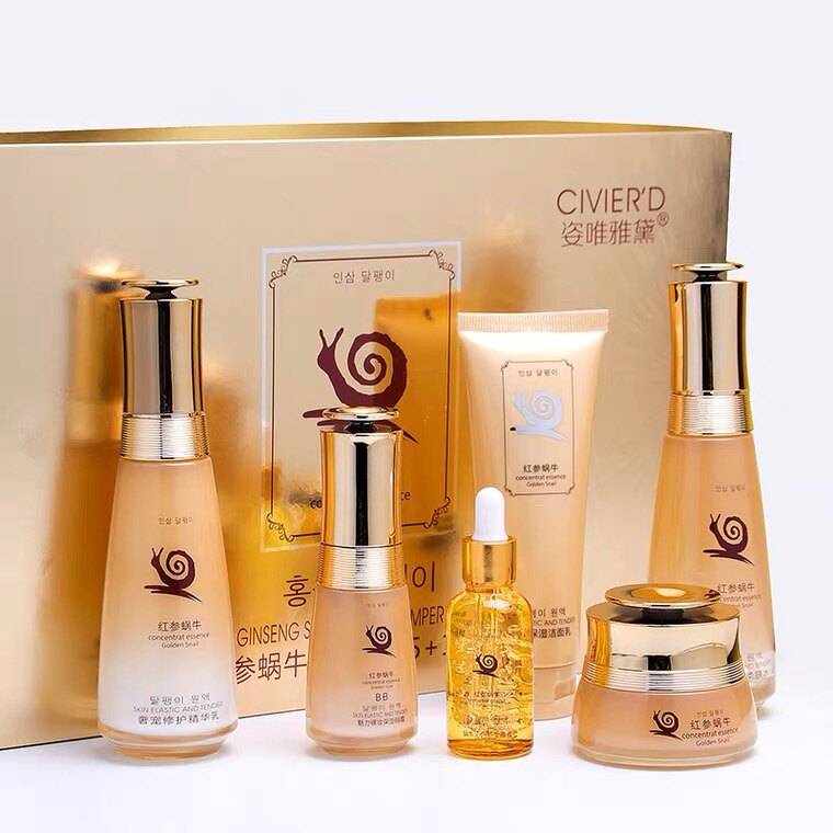 姿唯雅黛红参蜗牛原液美容院化妆品套装保湿补水女士面部护肤品套