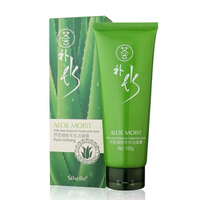 四季美人芦荟细致毛孔洁面膏100g清洁表层老化角质和毛孔内油脂