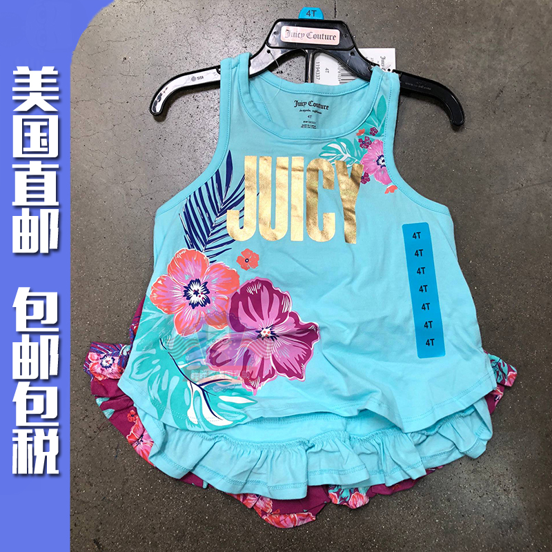 ÃÀ¹úÖ±ÓÊ Juicy Couture Ůͯ¶ùͯ ±³ÐĶ̿ã¿ãȹÏļ¾ 2¼þÌ××°