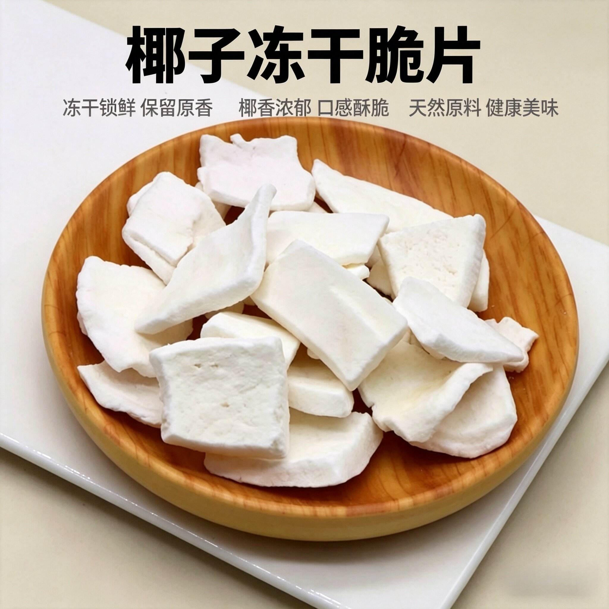 原味椰子冻干脆片椰子块椰子片椰子肉海南特产解馋无添加健康零食