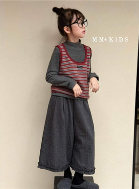 波拉韩国MM家女童波拉bora2025韩国童装冬季亲子长款羊绒马甲