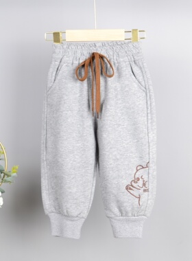 男宝宝春秋新款运动裤子儿童卡通恐龙休闲卫裤男童装薄款单裤子潮