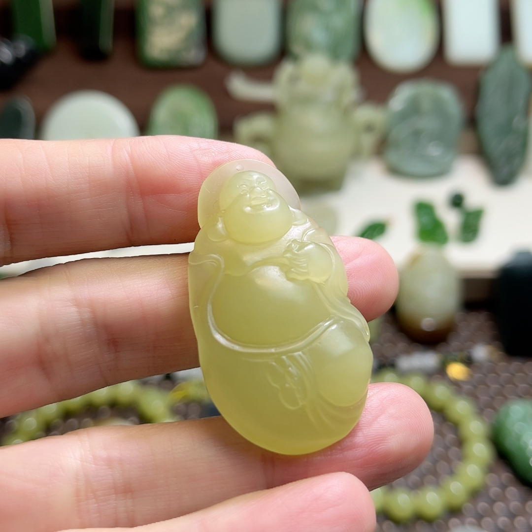 和田玉黄口佛公