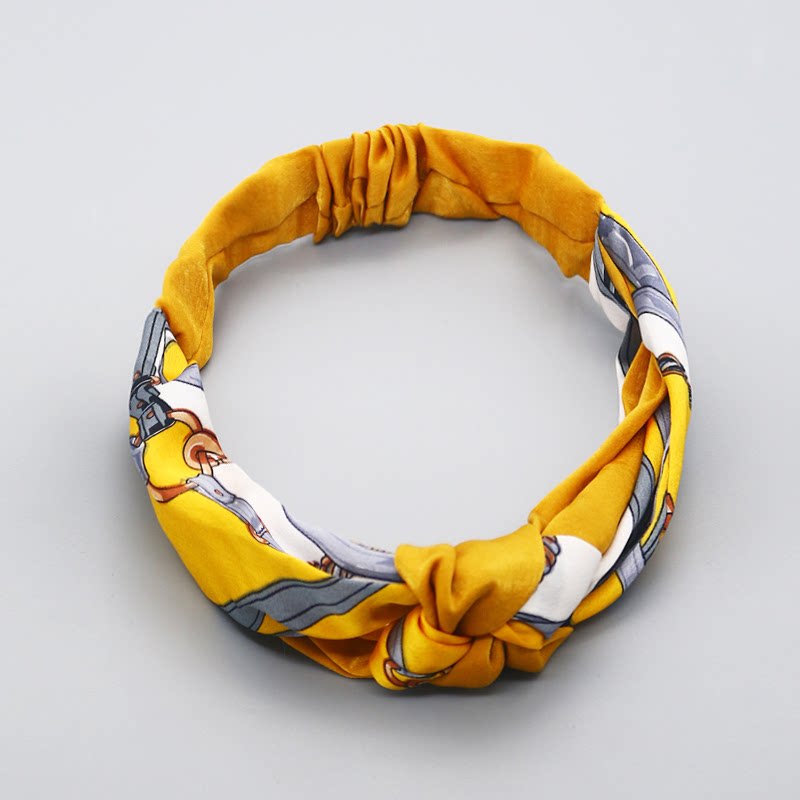 韩国复古头饰缎面打结款发卡发带法式ins网红发箍宽边压发头箍女