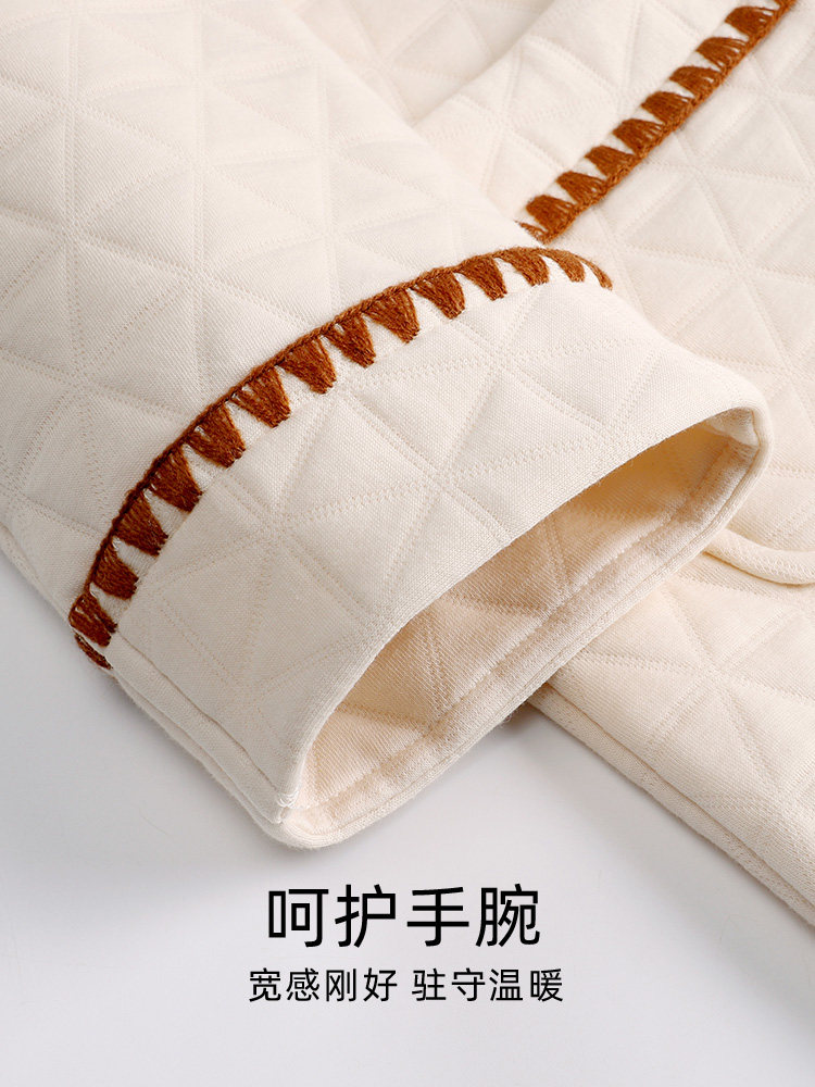 FENTENKE AN PAJAMAS WOMENS SPRING AND AUTUMN 2025 NEW COTTON AIR COTTON DRESSING GOWNS SANDWICH AUTUMN AND WINTER PADDED BATHROBES