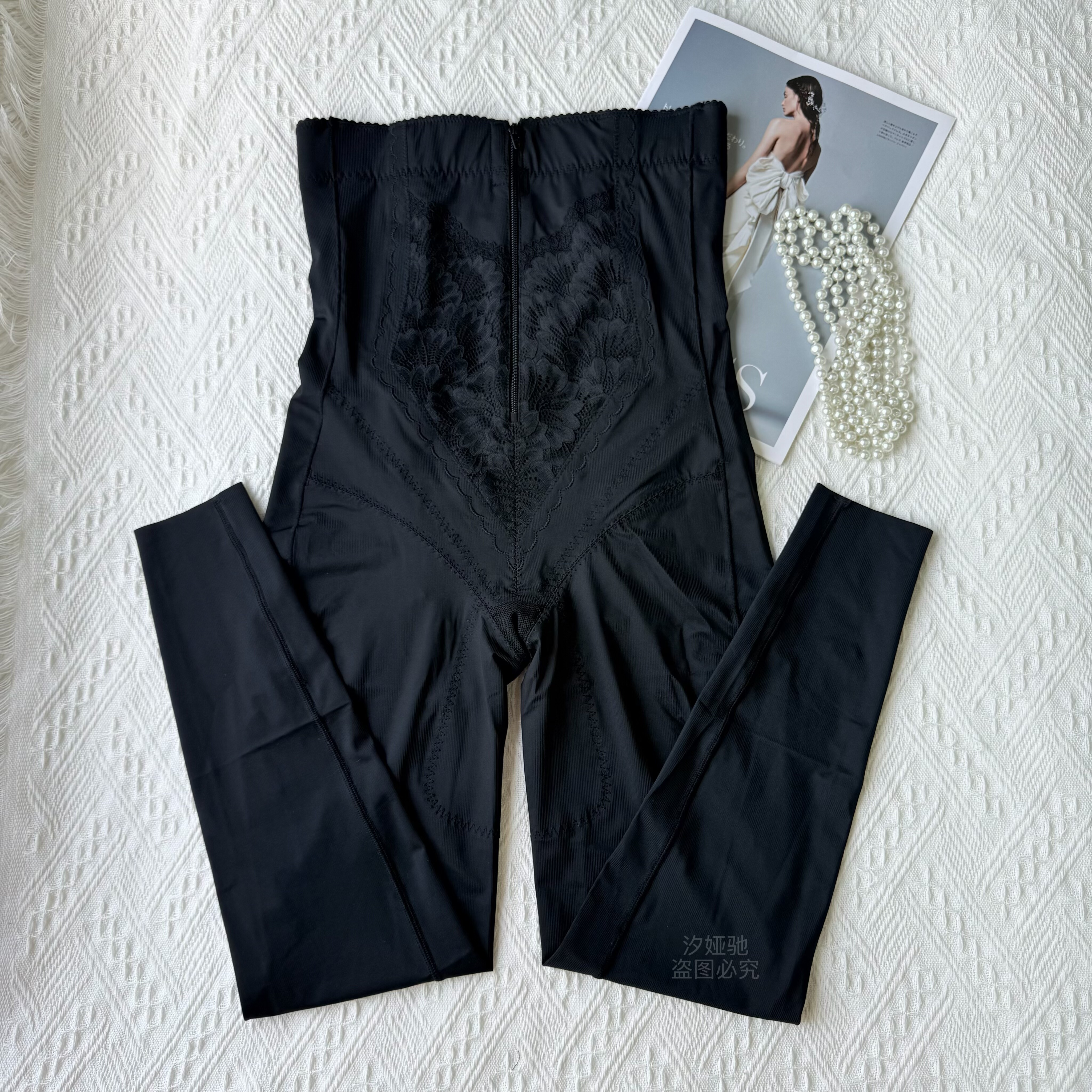 美容院新款塑形提臀长裤拉链高腰收腹裤强力收小肚子束腰翘臀内裤