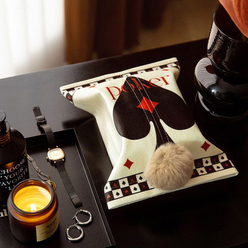 新古典扑克车载纸巾盒汽车创意椅背纸巾包车内扶手箱多功能抽纸盒