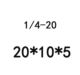1/4*20*15*4