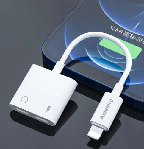 奥力科339Q耳机音频转接线双苹果接口充电听歌手机音响音箱连接线