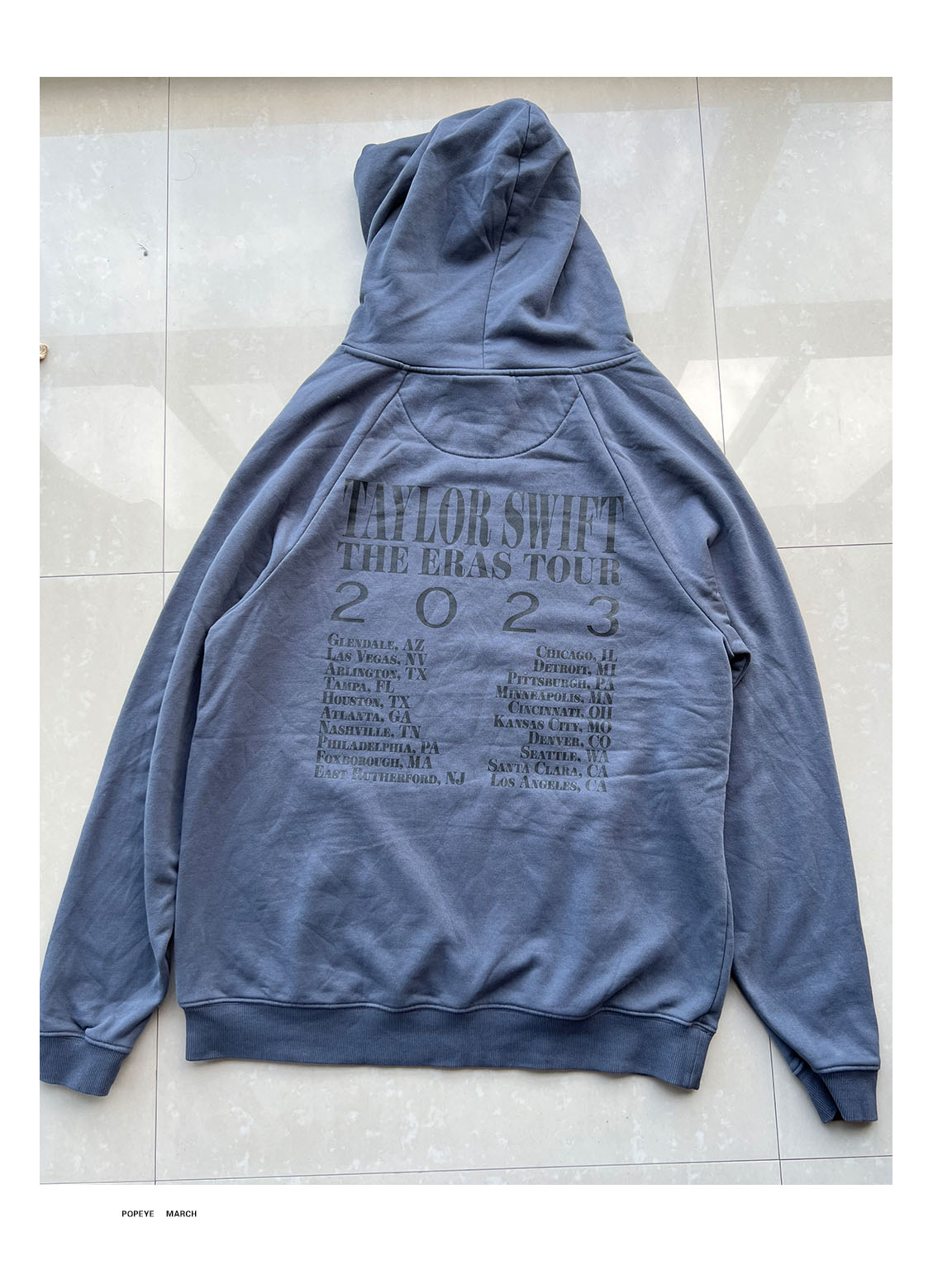 霉霉泰勒斯威夫特TaylorSwift 2023冬季巡演周边情侣宽松连帽卫衣