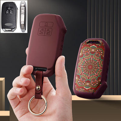 适用起亚嘉华汽车钥匙套包智能座遥控保护套专用高档扣男女2021款