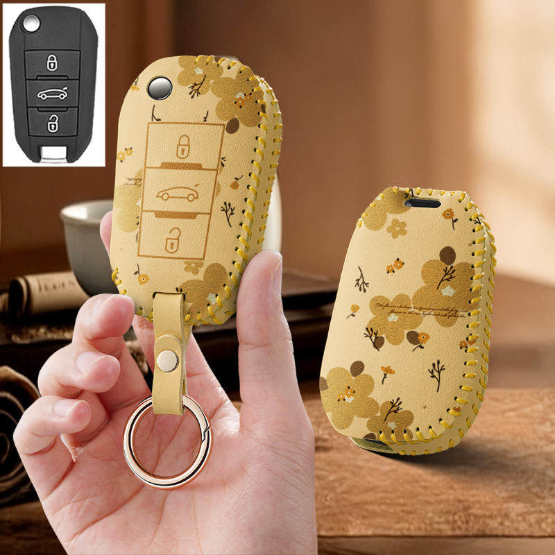 适用东风标致汽车钥匙套4008新408包508壳308扣5008女款3008可爱