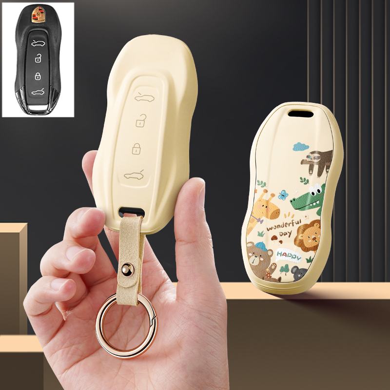 适用保时捷Macan汽车钥匙套25玛卡新能源EV壳新款电车24款保护套