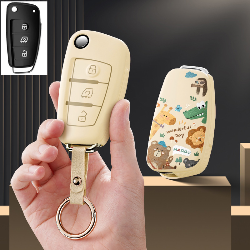 适用凌宝COCO汽车钥匙套保护套扣壳包折叠联盟版2023高级2425新款