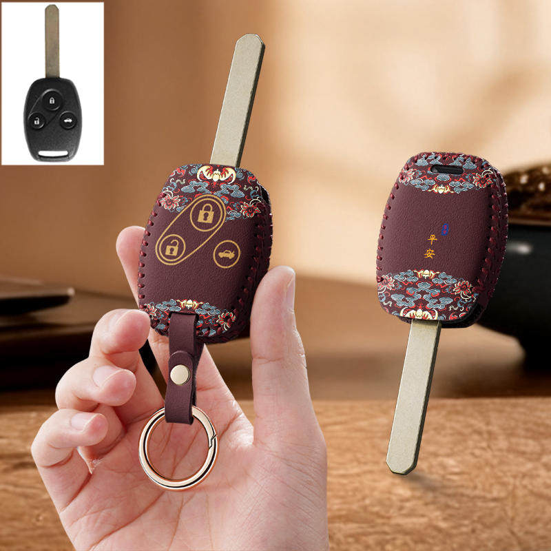 本田直板老款雅阁八8代思域Crv奥德赛飞度锋范汽车钥匙套包壳扣女