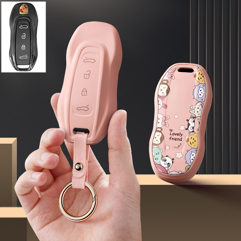 适用保时捷Macan汽车钥匙套25玛卡新能源EV壳新款电车24款保护套