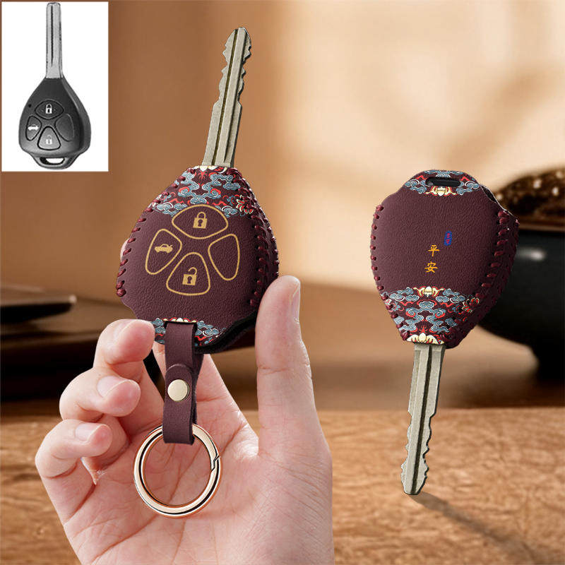 适用丰田凯美瑞汉兰达花冠威驰老款直板汽车钥匙套保护包壳扣高级